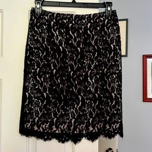 Gorgeous black lace skirt. EUC, dry cleaned.